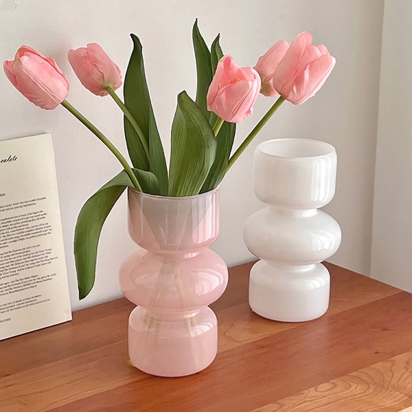 밀키 컬러 오브제 잘록화병 (5color)