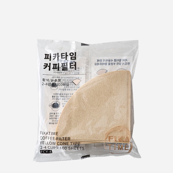 피카타임 콘 필터 - 4컵 브라운(100p)