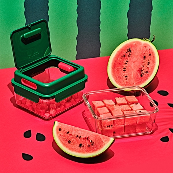 깍뚝 수박 보관 용기 2.7L
