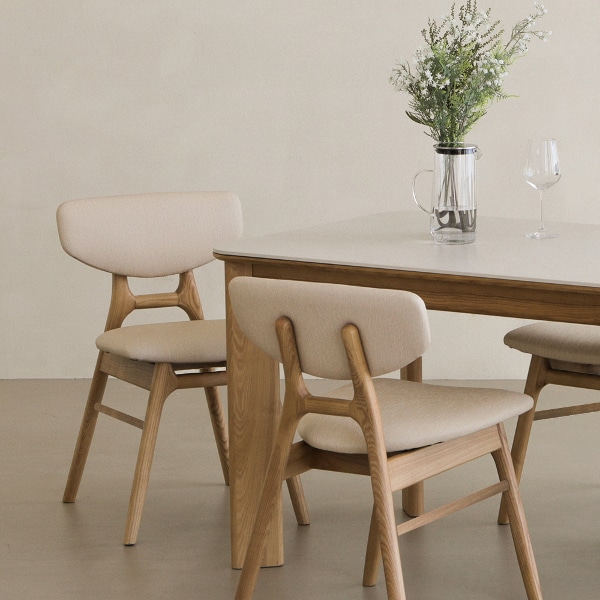 오스비 애쉬 포세린 세라믹 식탁세트 4인용 1400