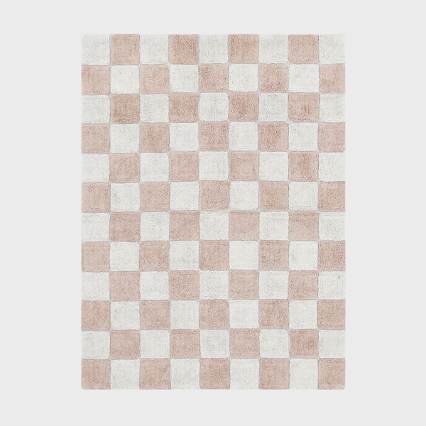 워셔블 러그 - 타일 로즈핑크