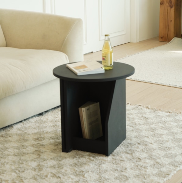 [주문제작] 비대칭 라운드 협탁 테이블