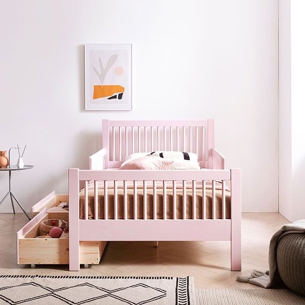 뮤뮤 전체원목 안전가드 침대(SS) 4colors