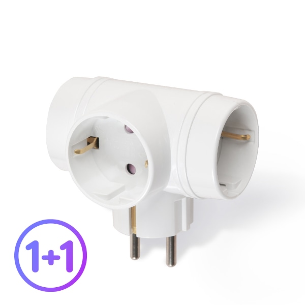 [1+1] 국산 T자/일자형 3구 선없는 멀티탭