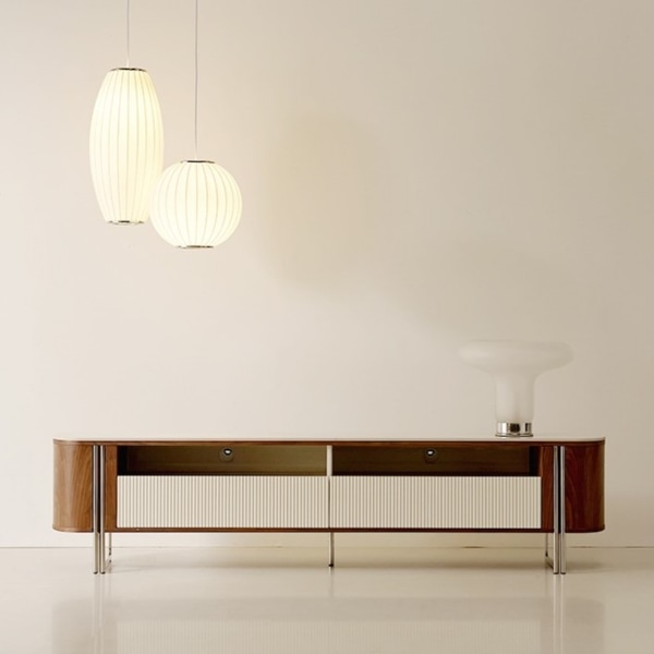 벨루체 월넛 템바보드 수납장 세라믹 2000 거실장