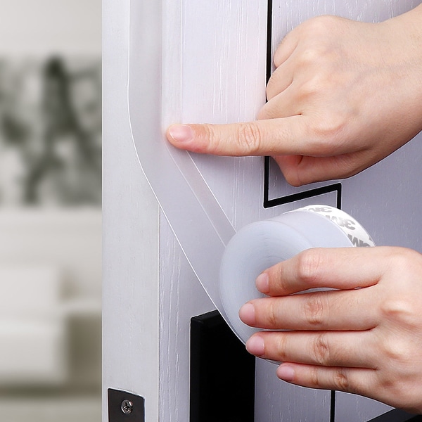 [10% 쿠폰] 실리콘 틈새 방풍 해충 차단 테이프 문풍지  1+1 (총10미터)