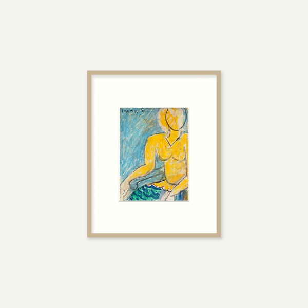 앙리 마티스 / Katia in a yellow dress, 1951_액자 포함