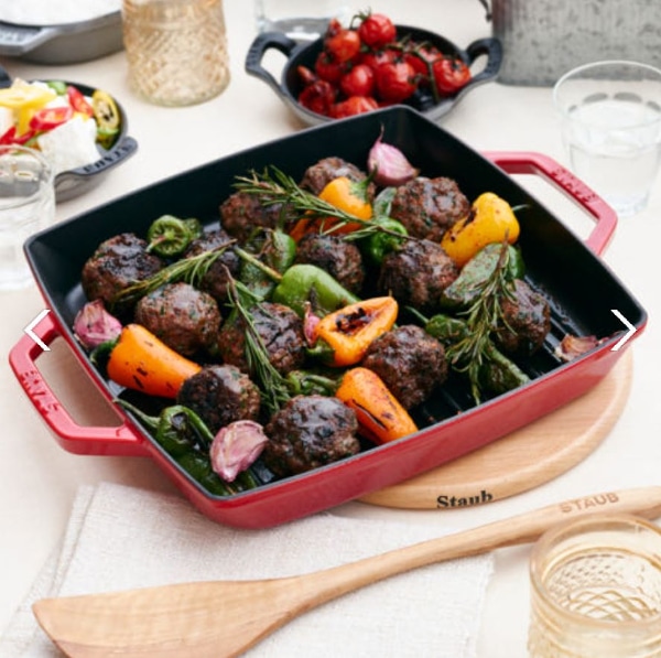 더블 핸들 사각그릴팬 23cm 체리