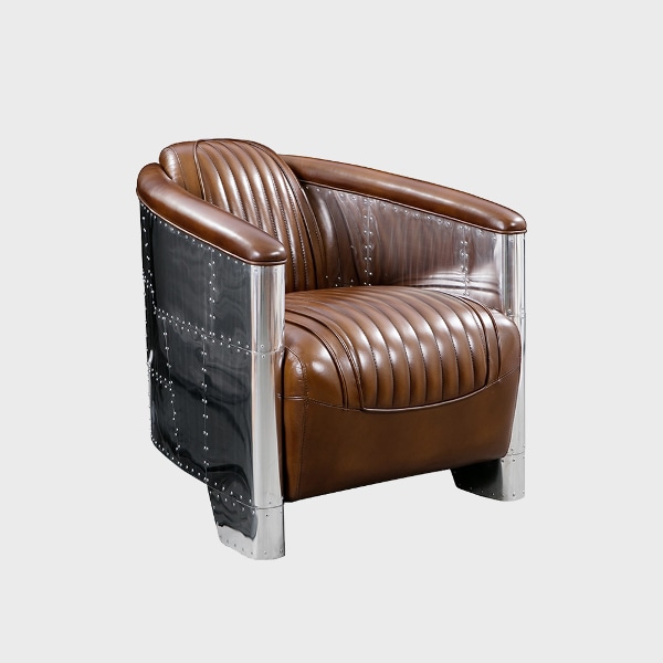 [10%쿠폰] DC3 라운지체어 1인 소파 (빈티지레더)