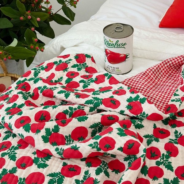 토마토 양면 4중 거즈 블랭킷 3color