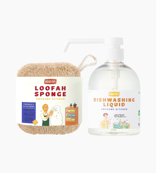 어썸키친 주방세제 500ml + 어썸키친 천연수세미 (대형/소형 택1) 