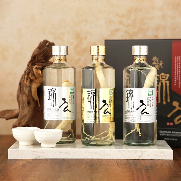 김창수 명인 금산인삼주 한뿌리세트1호 일반증류주 부모님 선물 지인선물