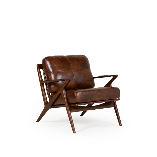 노르딕 소파 01 1인 가죽 티크