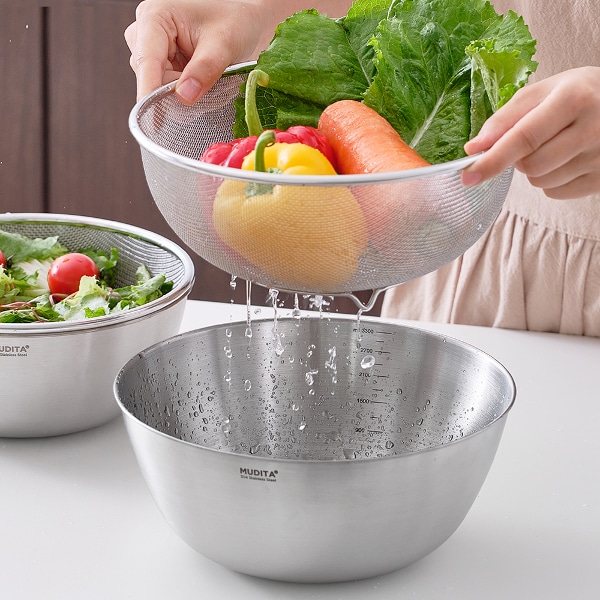 무디타 올스텐 믹싱볼 & 채반 2종 세트 24cm (대/3300ml)