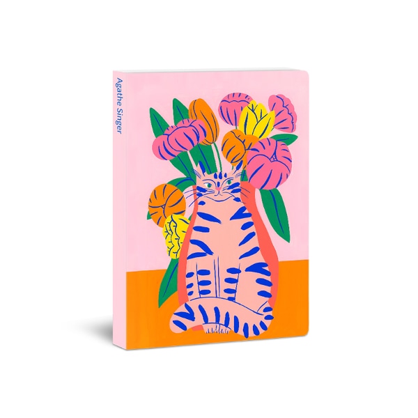 노트 Flowers and cat pink / 아가트 싱어(Agathe Singer)