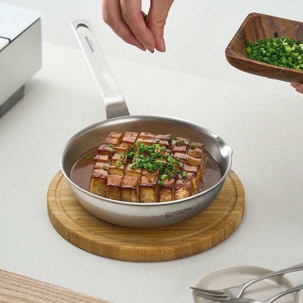 로스탈 통3중 무연마 316 스텐 미니팬 16cm