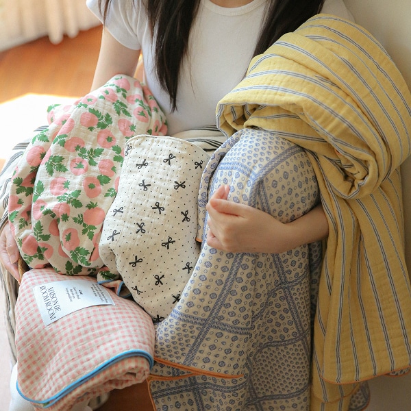 뮬리 4중 거즈 레트로 블랭킷 3colors