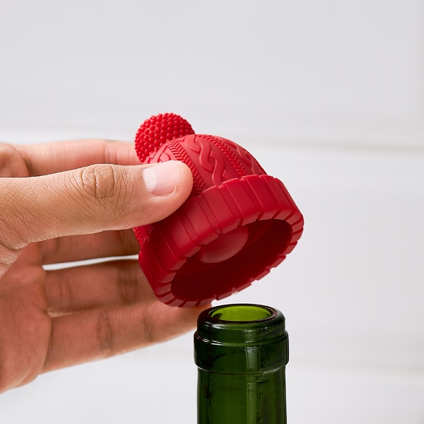 실리콘 바틀캡 크리스마스 레드