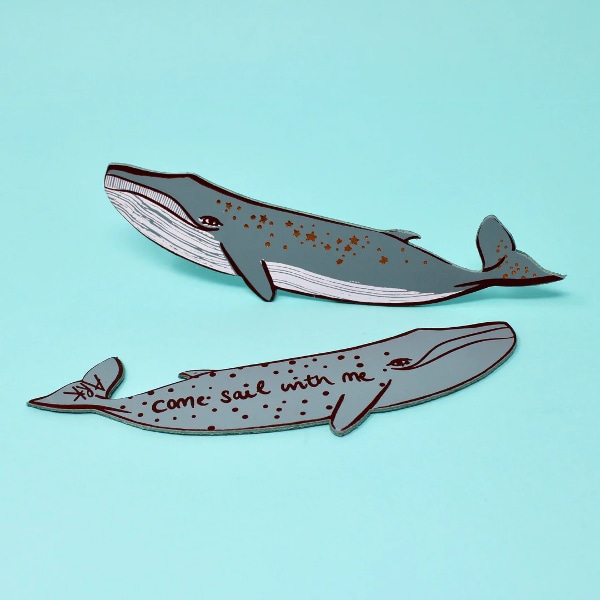 Whale Bookmark_HERITAGE BLUE
