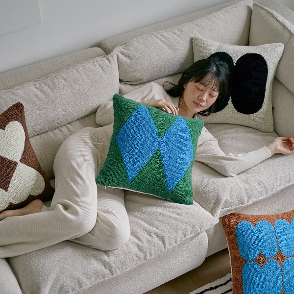 [BWTZ] 몽글몽글 양털 뽀글이 쿠션커버 45x45 4종