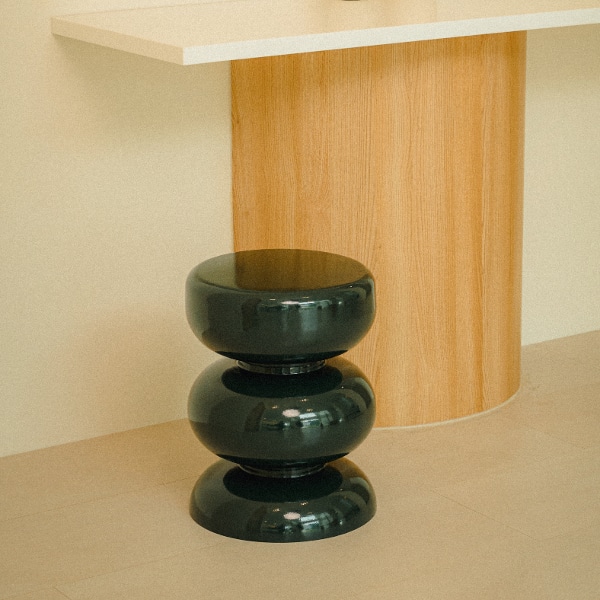 콘토우 딥그린 사이드 테이블 & 스툴