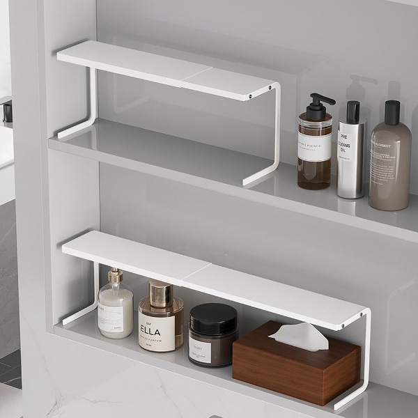 폭조절 욕실장 쏙 선반 욕실 수납 정리 선반 인테리어 선반 랙