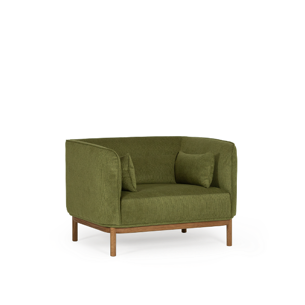 하나시 소파 05 1인 패브릭 화이트오크 월넛