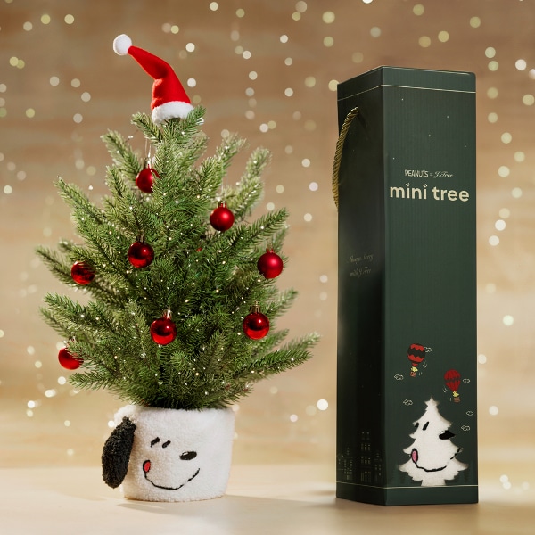  [피너츠 공식 콜라보] 45cm 스누피 크리스마스 미니트리 세트