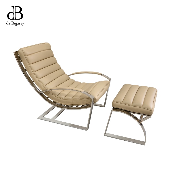 [10%쿠폰] 마드리드 라운지 체어 X 오토만 세트 (크림)