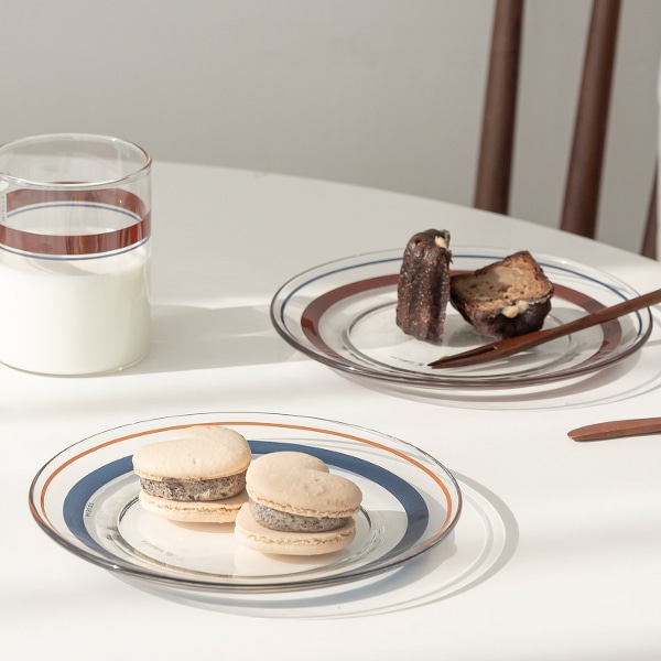 레트로 B 2인 글라스 그릇세트 4P