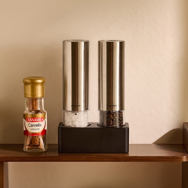 [기프트 특가] 메이트 전동 소금후추 그라인더 2P (받침 포함)