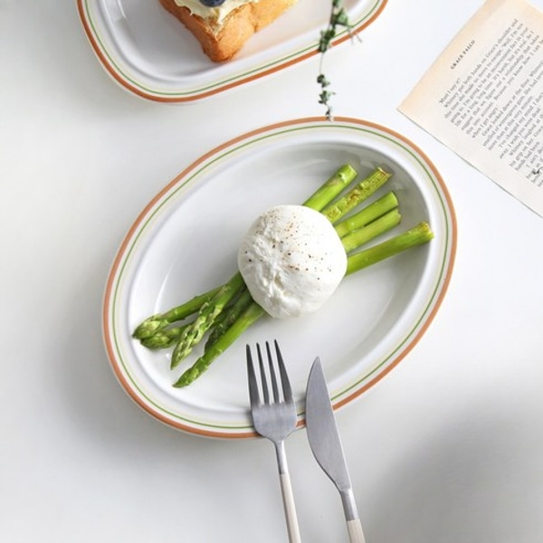 [1+1] [공식수입원] 메이플코지 타원접시23cm 레드브라운