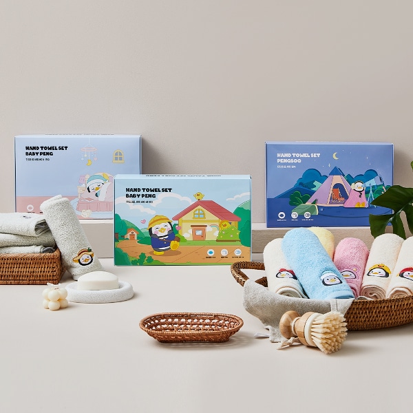핸드타월 세트 자이언트 펭수 그레이 BPHT05