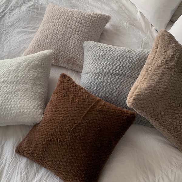 러프 소파 쿠션커버 45x45 오브제