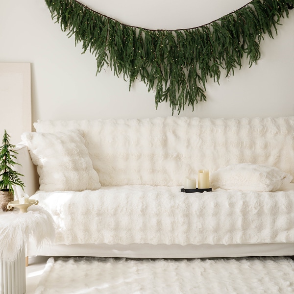 울트라 웜 밍크 퍼 초극세사 소파커버 겸 소파패드