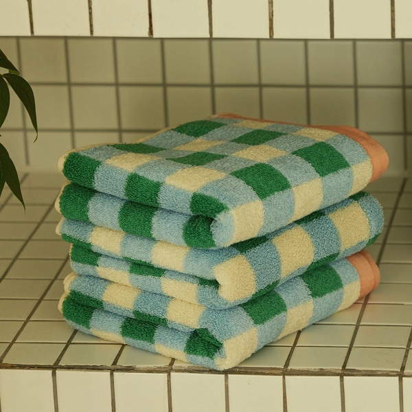 [금주의 특가]  더 부드러운 텐셀모달 호텔수건 3P 선물세트 - 체크