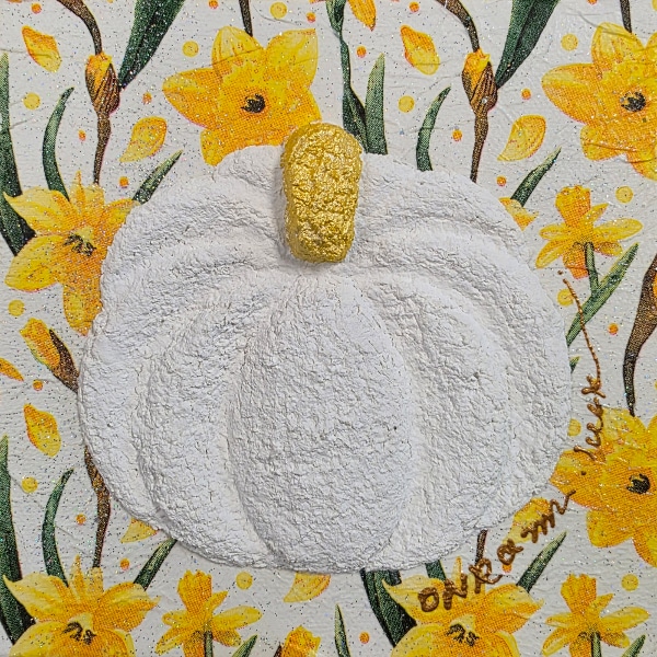 황금호박 복덩어리 - 옐로우플라워 (15x15cm) 원화 / 온람 작가