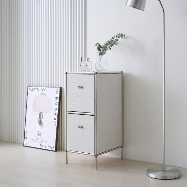 퓨어 원목 모듈 화장대 보조서랍 수납장