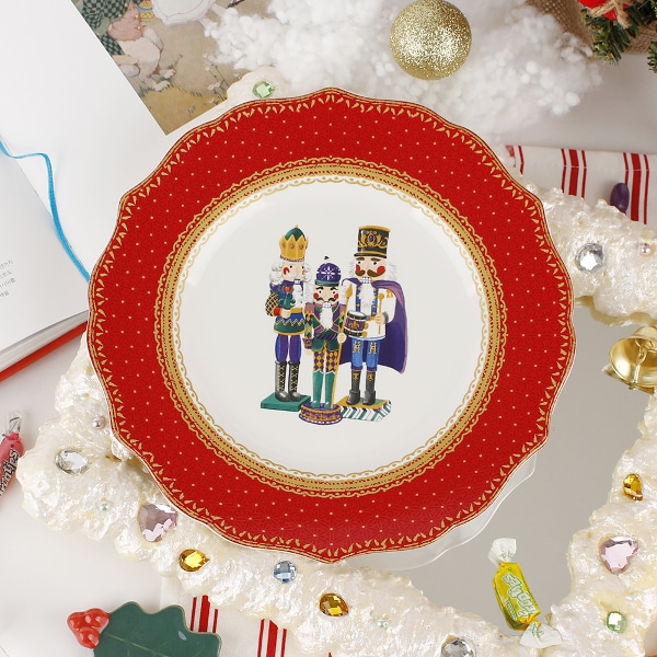 로얄팰리스 크리스마스 중접시 레드 21.5cm
