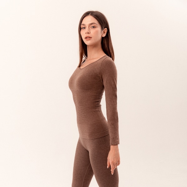 하트온 늘씬 보정 울 내의, 상의 코코아 2size