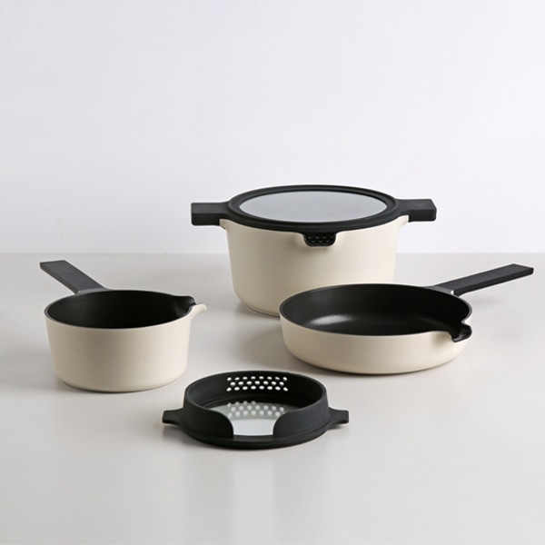 [브라반띠아] 프리미엄 5in1 냄비세트 찜 삶기 볶기 올커버