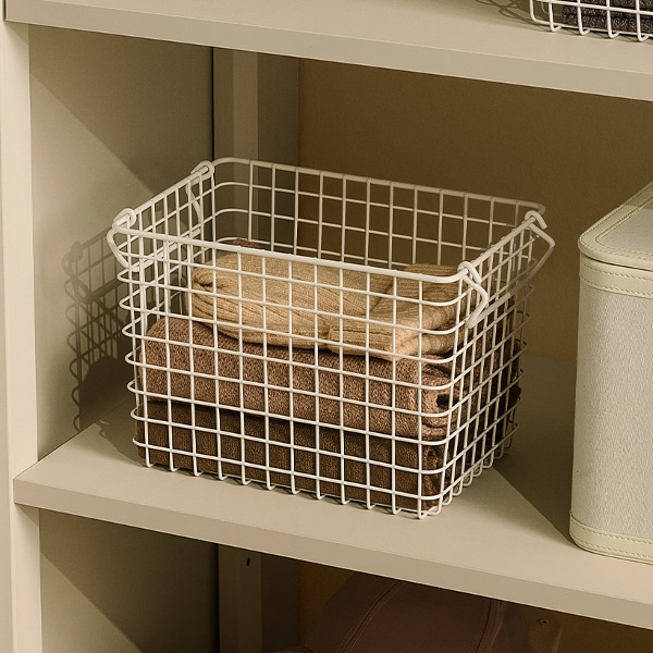 와이어 다용도 수납바스켓 소형 2P