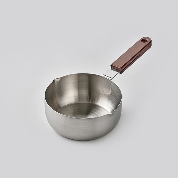 레카 IH 우드핸들 통3중 편수냄비 16cm 인덕션 통삼중 계량눈금