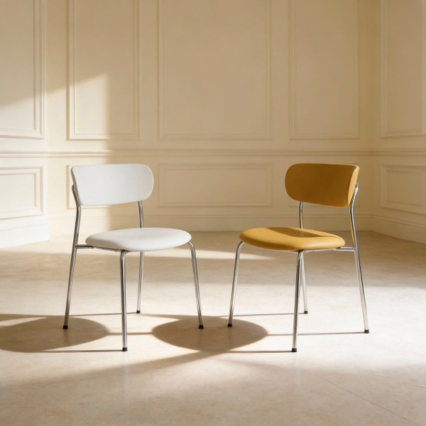 에코 편한 기능성 가죽 식탁의자 인테리어 철제 카페 의자