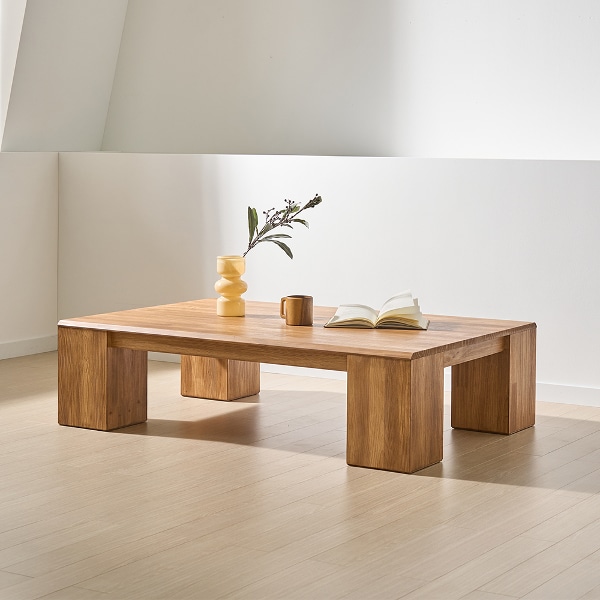 일라 원목 사각 스퀘어 좌식 테이블 1200