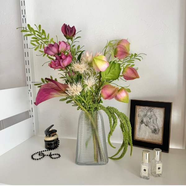 Violet Dream 실크플라워 조화 & 화병 세트