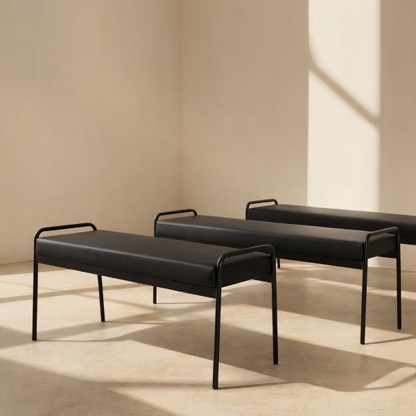 노블 벤치 편한 식탁의자 기능성 가죽 인테리어 철제 카페 벤치