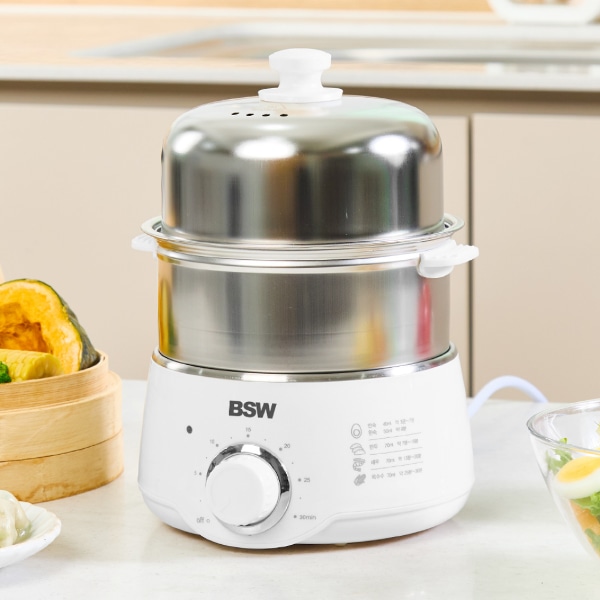 [초특가] BSW 스텐 2단 계란찜기