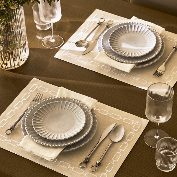 [기프트 특가] 체인 사각테이블매트 4P (컬러 택1)