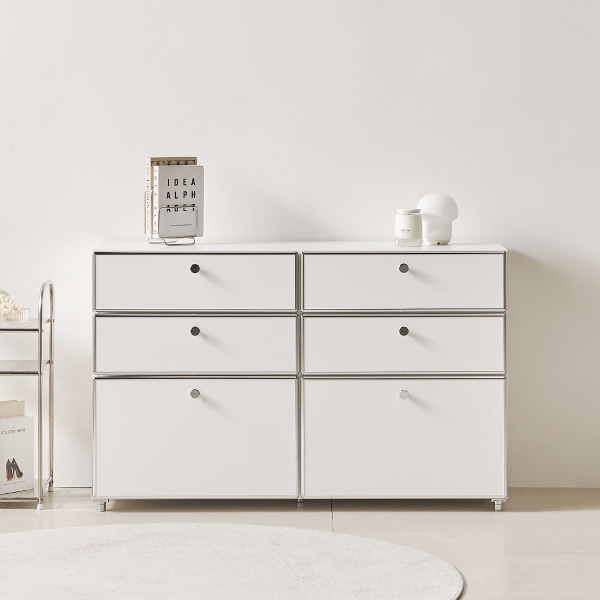 [GUUD ONLY] 에어라인 미드센추리 모듈 3단 와이드 서랍장 1200